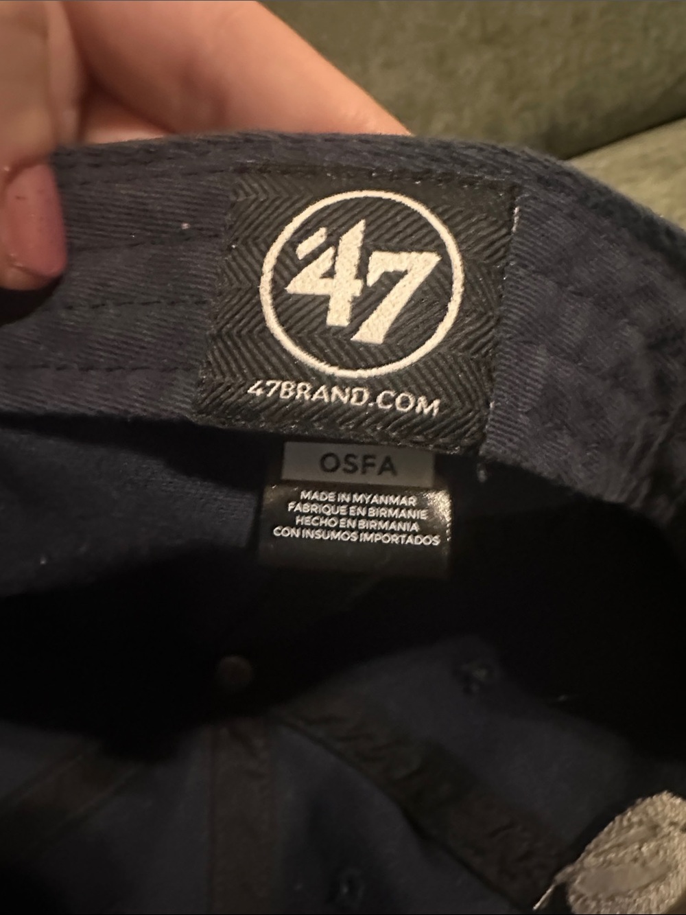Navy 'Pels' Embroidered Baseball Cap - Picture 4 of 5